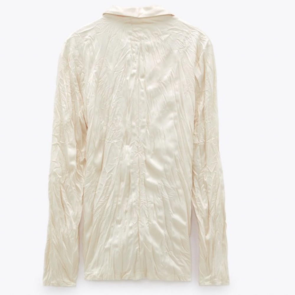 Zara wrinkled satin effect jacket/shirt - Picture 5 of 5